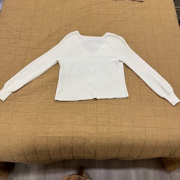 Aritzia Wilfred Wool Cotton White Cardigan #79024 Size 2XS Runs Big 
Oversized - Picture 8 of 8